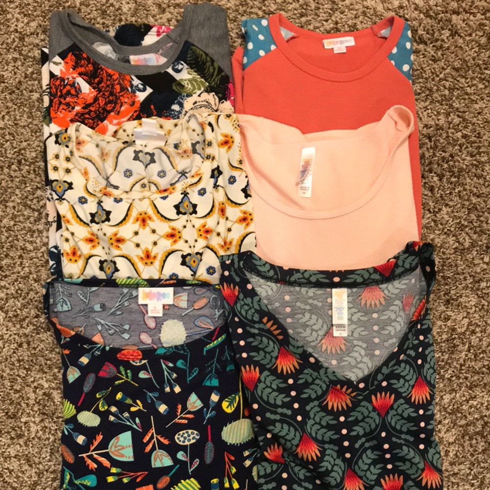 LOT of 6 Lularoe Shirts